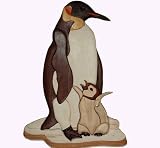 A Woodworking Plan to Scrollsaw Your Own Intarsia Emperor Penguin and Chick