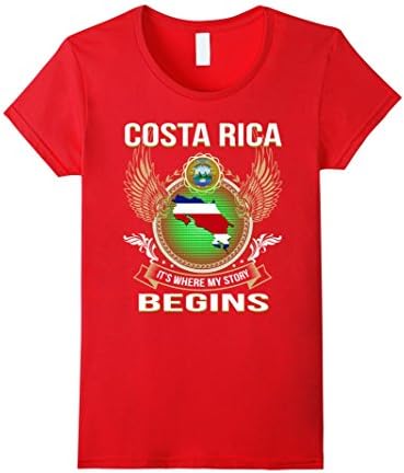 Women's costa rica clothing. Best gift t shirt for Costa Rican. Large Red