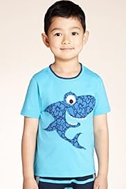 Pure Cotton Shark AppliquÃƒÂ© Jersey T Shirt