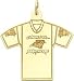 14K Gold NFL Carolina Panthers Football Jersey Charm