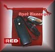RED Velveteen Pouch and Small Silver Bulllet Style Spot Wire Style Back, Scalp, Body Battery Massager