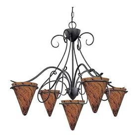 Thomas Lighting Tango Painted Bronze Five-Light Chandelier from Thomas Lighting