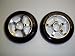 Metal Core Scooter Wheels 100mm BLACK and SILVER Heavy Duty RAZOR Set with Bearings