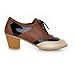 Charm Foot Vintage Womens Low Heel Lace up Oxfords Shoes Casual Leather Shoes