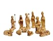 Olive Wood Deluxe Nativity Set (12 Pieces Set)