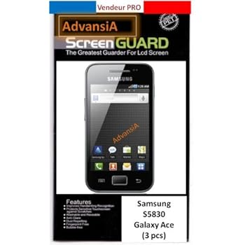 3 FILMS PROTECTION ECRAN SAMSUNG Galaxy Ace S5830 [Appareils électroniques]