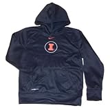 Nike Illinois Fighting Illini Youth Navy Blue Basic Logo Performance Pullover Hoody Sweatshirt (Large)