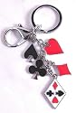 Bag keyring charm - diamond card suits design