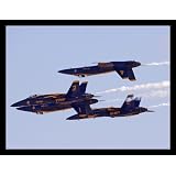Blue Angels (Air Show) Framed Art Poster Print - 11 X 17 by Adam Hersh Posters