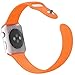 Apple Watch Band, HuanlongTM Soft Silicone Sport Style Replacement Iwatch Strap for Apple Wrist Watch (Orange 42mm S/m)