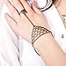 ChineOn Retro Fashion Metal Chain Fish Scale Shape Bracelet With Ring Band Party Show(Gold)