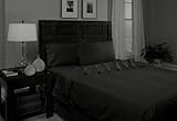 IMAGE OF Divatex Microfiber Sheet Sets, Queen, Black