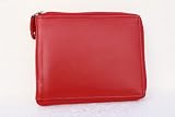 Red Zipped credit card holder by Prime Hide