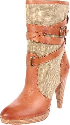 Frye Harlow Multi Strap Canvas/Veg Tan, Bottes femme