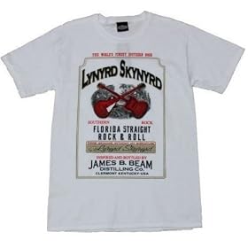 Lynyrd Skynyrd white T-shirt 'Whiskey Southern Rock' tee