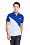 Short Sleeve Diagonal Color Block Polo Shirt