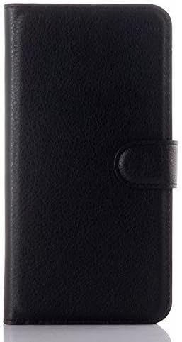 ZTE Axon Pro Case, Cafeleo PU Leather Wallet Case with Card Slots Cash Compartment for ZTE Axon Lux(with the fingerprint type) (Black)