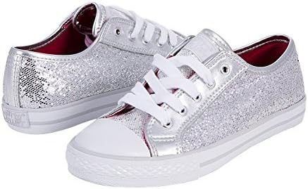 Child Sequin Low Top Sneaker,DISCOGSIL03.0,Silver,03.0