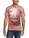 The Mountain Pig Face Adult T-Shirt, Pink, XL
