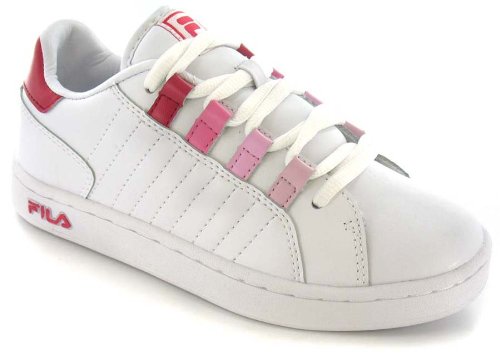 Fila "Kim" Girls Lace Trainers - White/Pink