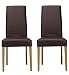 2 Alton Plain Leather Dining Chairs