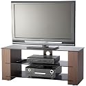 Alphason ABK1100-B Black glass TV stand - up to 55" screens