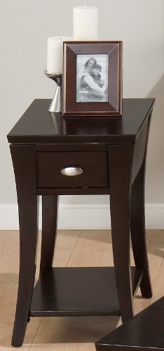 Manhattan Espresso Chairside Table
