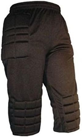 Soccer Goalkeeper 3/4 Pants Padded Black (X Large)