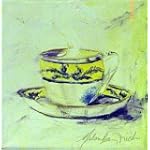 Tea Cup Yellow Stripe
