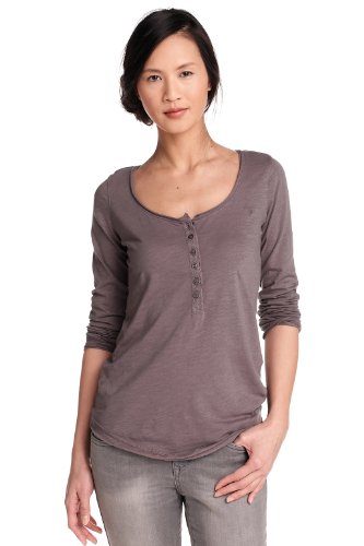 edc by ESPRIT Damen T-Shirt  012CC1K031, Gr. 36 (S), Violett (fumy purple 528) Preisvergleich