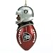 Pack of 8 Oakland Raiders African American Tackler Christmas Ornaments