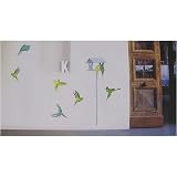 Parakeets Birds Wall Stickers Temporary - Repositionable