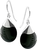 Sterling Silver Black Onyx Round Earrings