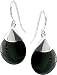 Sterling Silver Black Onyx Round Earrings
