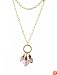 Necklace - N251 - Long Necklace - Firepolished Beads & Pearl Cluster ~ Pink
