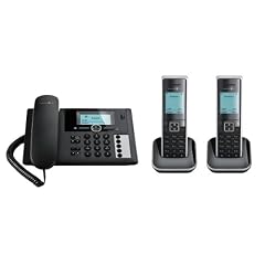 Deutsche Telekom Sinus PA 205 Plus 2 - schnurgebundenes Tischtelefon - Anrufbeantworter - 2 Mobilteile - Analog
