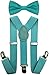 CD Kids, Toddlers Suspender and Bow Tie Set, Adjustable Set, Mint Blue, Size -