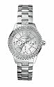 Marc Ecko E12536L1 Stainless steel Ladies Multifunction Silver dial with silver highlights polished silver case and bracelet iced bezel