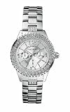 Image of Marc Ecko E12536L1 Stainless steel Ladies Multifunction Silver dial with silver highlights polished silver case and bracelet iced bezel