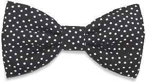 Swagger & Swoon Black White Dots Bow Tie