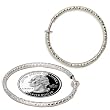 Big Glitter! Sparkling Silver Finished 2" Clip On Diamond Cut Hoop Earrings - - Look Just Like Pierced When Worn!