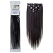 Emosa Clip in Remy Human Hair Extensions Off Black 7pcs 70g