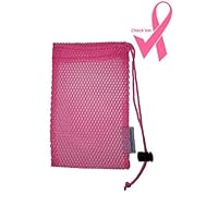 2 - Pink Soap Savers w/ String Lock, Hang Your Favorite Soap on a Rope