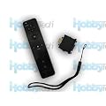 Manette de jeu + adaptateur Motion plus (compatible Wiimote) - noir