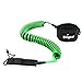 Premium 10' SUP Leash, Paddle Leash Coiled Swivel Ankle Cuff for Standup Paddle Boarding and Surfboarding Surfing (Green)