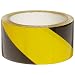 Brady 55302 54' Length, 2" Width, B-950 Vinyl, Black And Yellow Color Warning Stripe And Check Tape, Legend (Black And Yellow Diagonal Stripes)