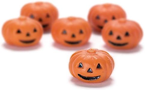 Dollhouse Miniature Set of 6 Jack O'Lanterns