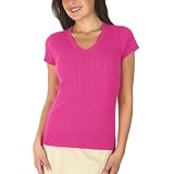 Merona Cable Knit V-Neck Top - Pink Berry