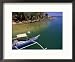 Swimming at Mouth of Agno River in Front of Bangka (Boat), Pangasinan, Philippines Framed Photographic Poster Print by John Pennock, 21x17