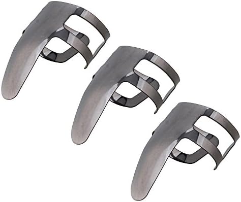 Yibuy Guitar Stainless Steel Finger Picks Banjo Ukulele Fingerpicks Pack of 3